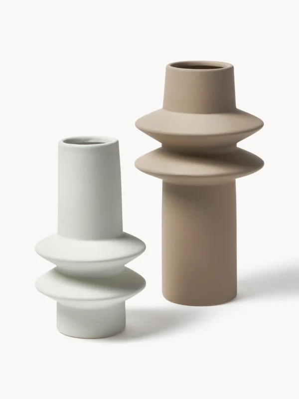 2 pièces Vases en grès Isen